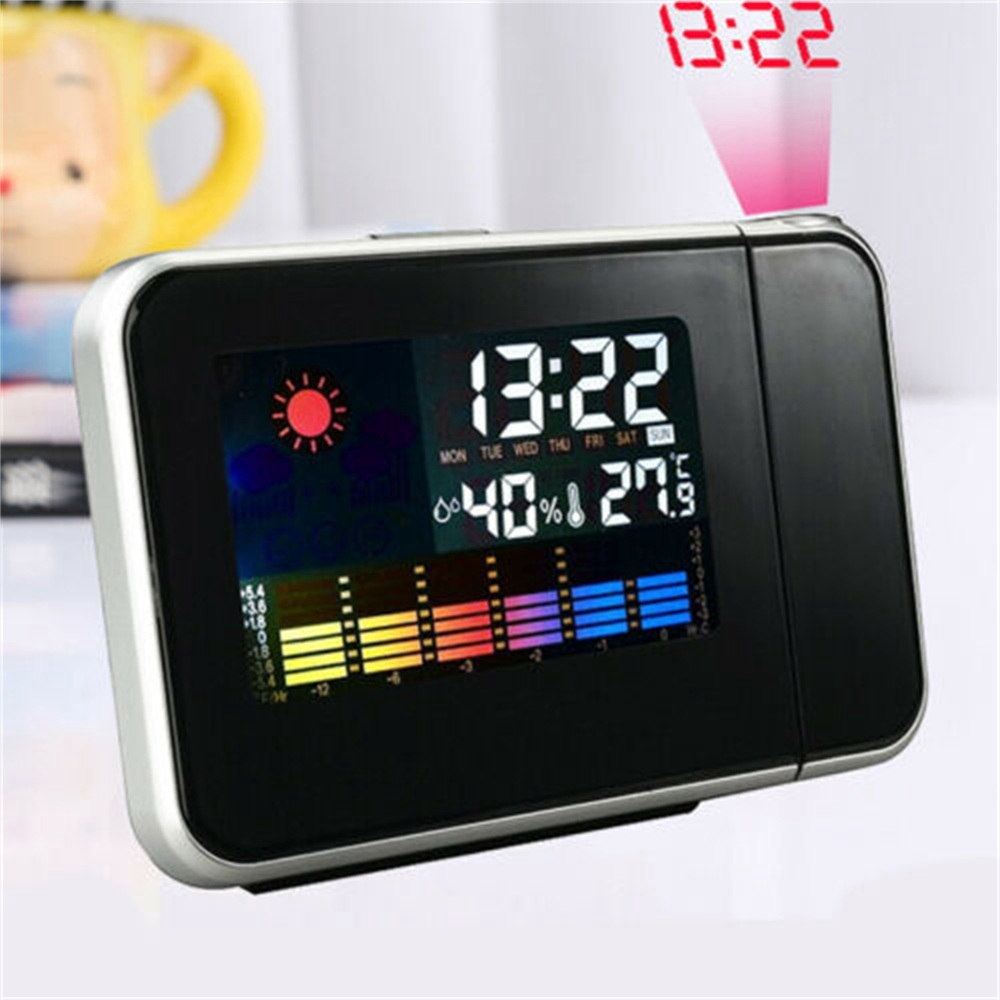 Led Digital Projection Alarm Clock Weather Thermometer Calendar Backlight Snooze (2)