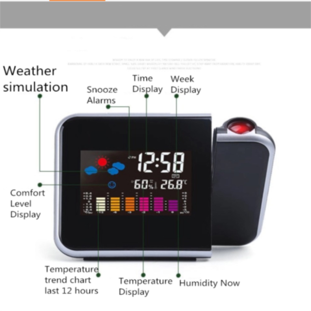 Led Digital Projection Alarm Clock Weather Thermometer Calendar Backlight Snooze (5)