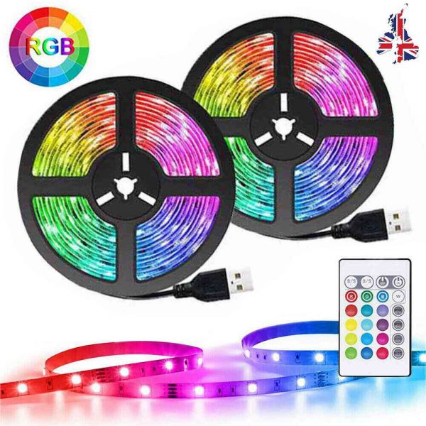 Led Strip Lights 5050 Rgb Colour Changing Tape Under Cabinet Kitchen Tv Usb (1)