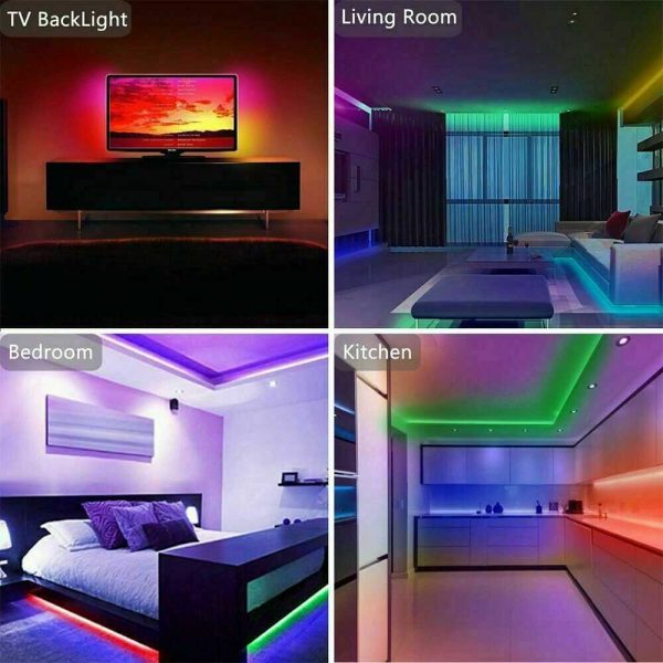 Led Strip Lights 5050 Rgb Colour Changing Tape Under Cabinet Kitchen Tv Usb (6)