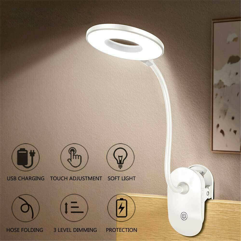 Led Usb Clip On Flexible Desk Lamp Dimmable Memory Bed Reading Table Study Light (14)