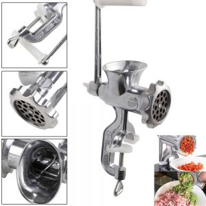 Perfect Adjustable Heavy Duty Hand Operated Manual Kitchen Meat Mincer Grinder (11)