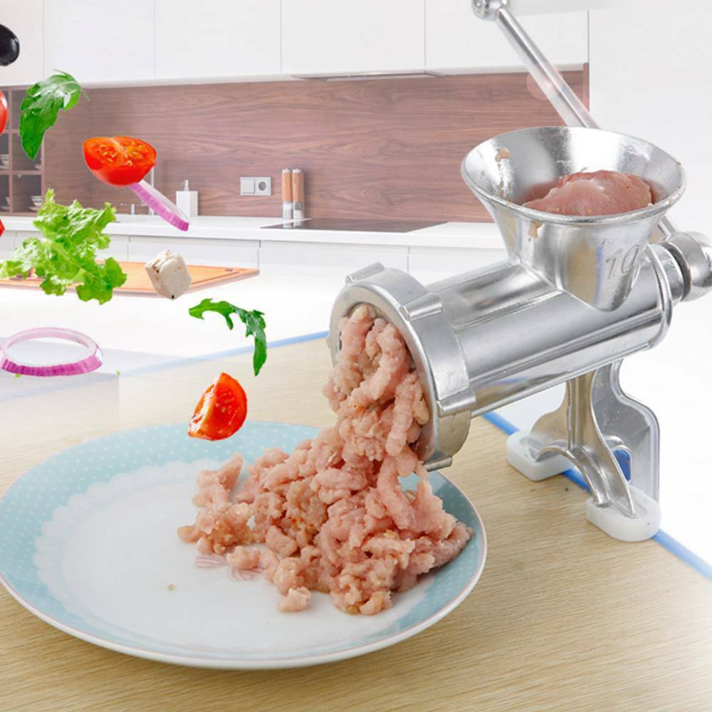 Perfect Adjustable Heavy Duty Hand Operated Manual Kitchen Meat Mincer Grinder (3)