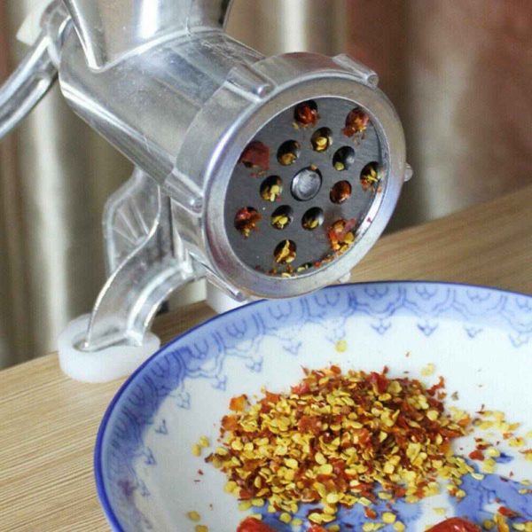 Perfect Adjustable Heavy Duty Hand Operated Manual Kitchen Meat Mincer Grinder (4)