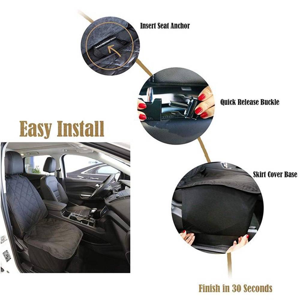 Pet Bucket Seat Cover 2 In 1 Deluxe Dog Cat For Car Non Slip Backing Waterproof (13)