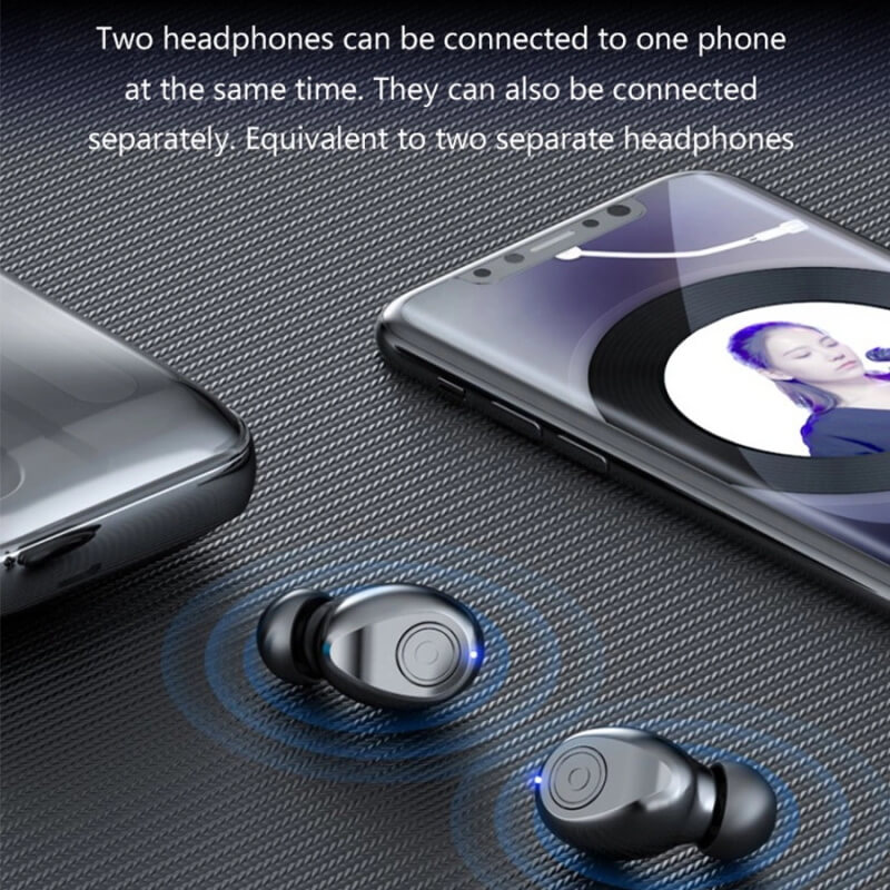 Portable Bluetooth Earphone High Quality Mini Sport Stereo Magnetic Touch 5.0 Earbuds Earphone (8)