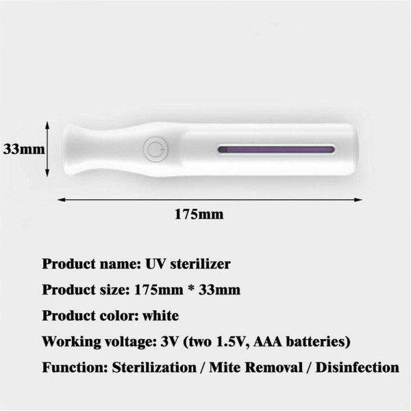 Portable Led Sterilize Uv C Light Germicidal Uv Lamp Home Handheld Disinfection (6)