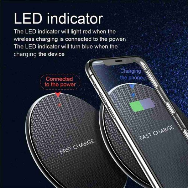 Qi Wireless Fast Charger Charging Pad Dock For Samsung Iphone Android Cell Phone (4)