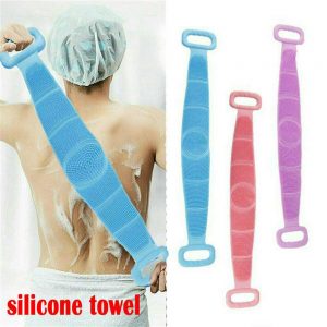 Silicone Brushes Bath Towel Rubbing Back Peeling Body Cleaning Massage Scrubber (1)