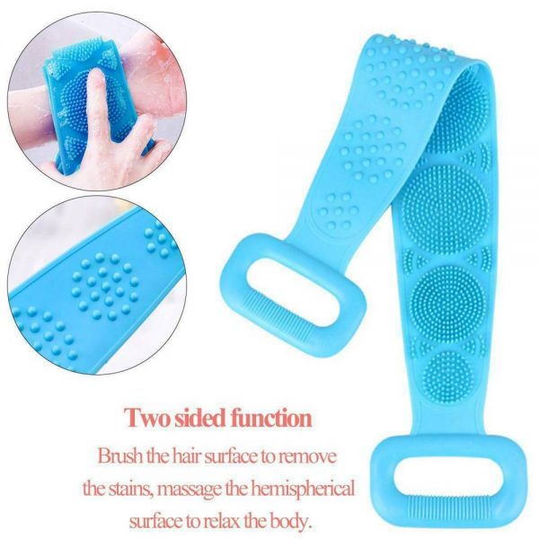 Silicone Brushes Bath Towel Rubbing Back Peeling Body Cleaning Massage Scrubber (20)