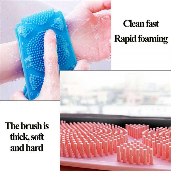 Silicone Brushes Bath Towel Rubbing Back Peeling Body Cleaning Massage Scrubber (21)