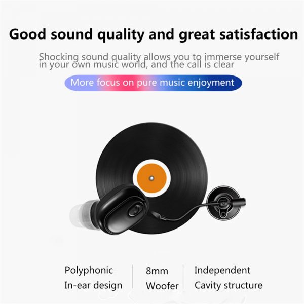 Single Mini Wireless Bluetooth 5.0 Headphones Earphones Headset Earbuds In Ear (4)