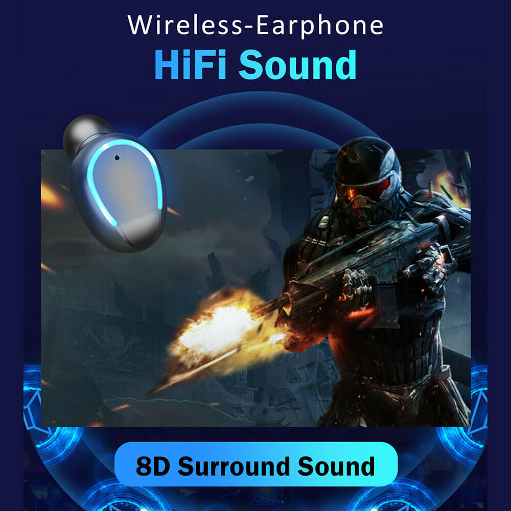 Wireless Headphones Gaming Headset Noise Mini In Ear Support Sports Running Earphone (2)