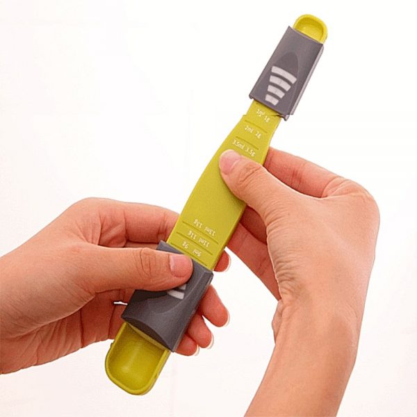 Sliding Adjustable Multi Purpose Measuring Spoon Tool Solid Liquid Ml Grams (10)