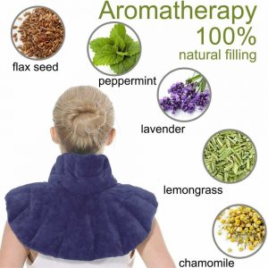 Aroma Season Microwaveable Neck And Shoulder Heating Pad Herbal Body Wrap Blue (6)