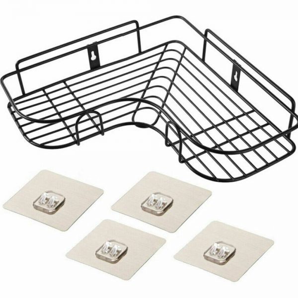 Shower Caddy Shelf Bathroom Corner Bath Storage Holder Organizer Triangular Rack (6)