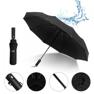 Automatic 10 Bone Strong Folding Umbrella High End Business Umbrella Unisex (1)