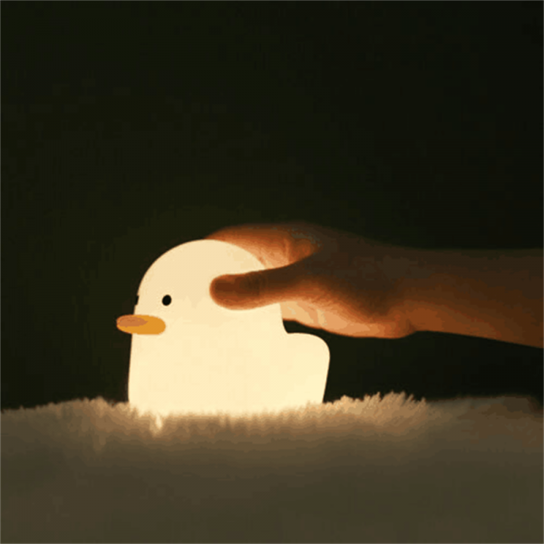 Creative Led Duck Night Light Cute Pet Silicone Children Bedside Sleeping Gift (1)