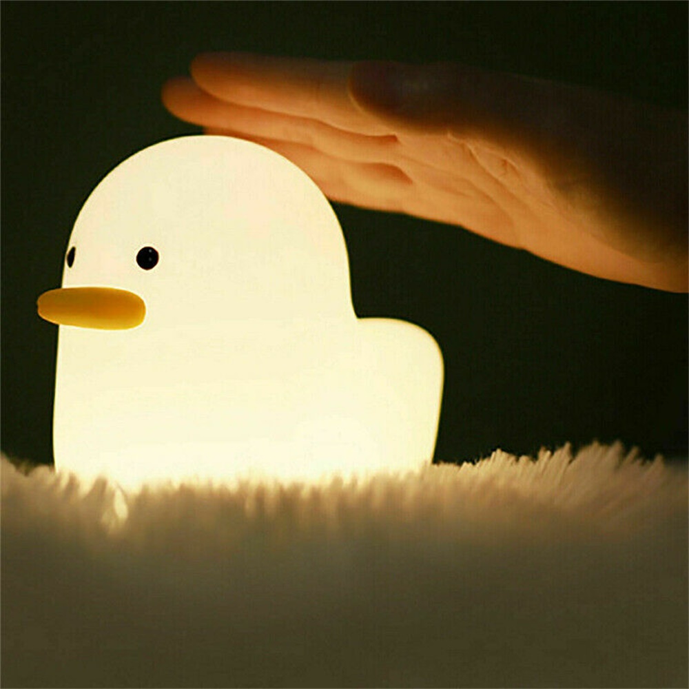 Creative Led Duck Night Light Cute Pet Silicone Children Bedside Sleeping Gift (6)