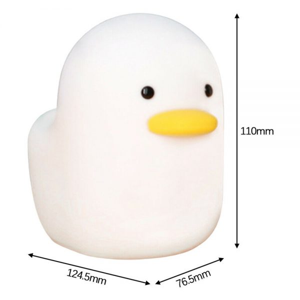 Creative Led Duck Night Light Cute Pet Silicone Children Bedside Sleeping Gift (9)