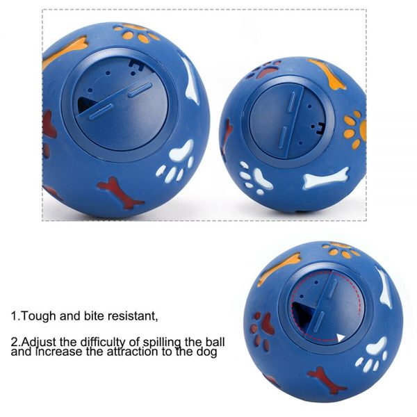 Dog Pet Puzzle Toy Fun Tough Dog Pet Treat Ball Food Dispenser Interactive Play (5)