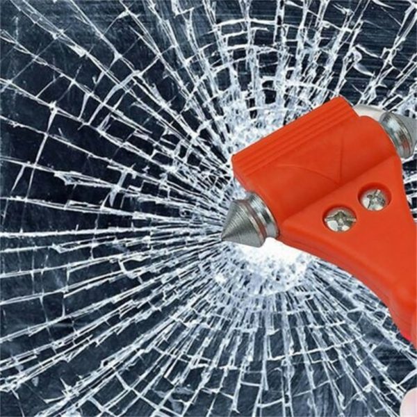 Fire Escape Hammer Car Window Breaker Window Breaker Seat Belt Cutter Tool (1)