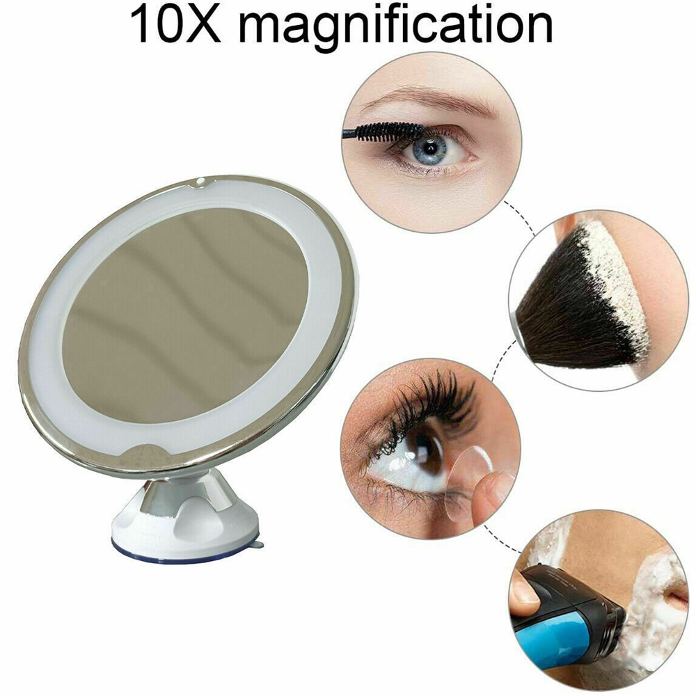 Led Mini Suction Cup Makeup Mirror Portable Free Punch Bathroom (9)