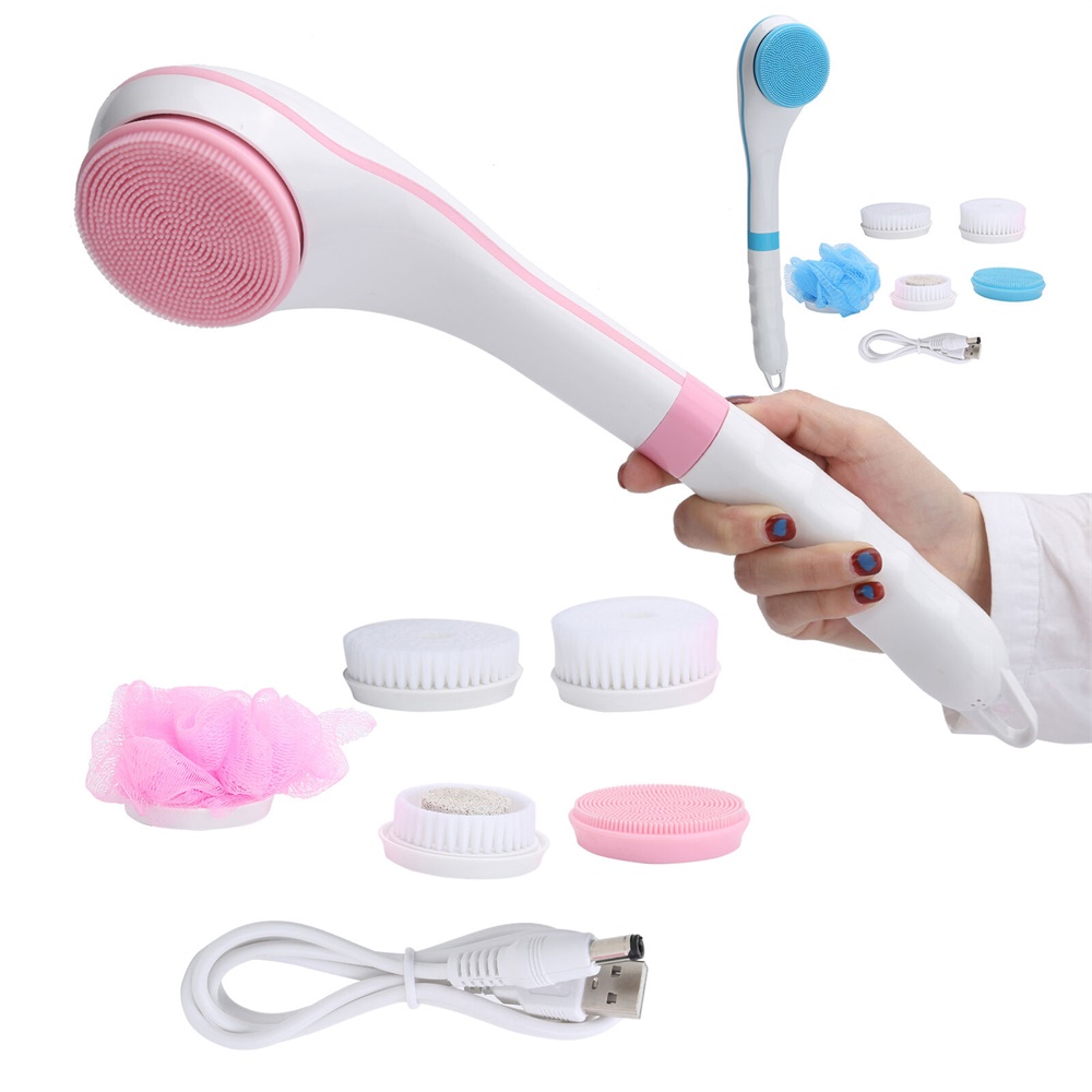 Multi‑function Long Handle Massage Brushes Electric Shower Brush With Five Kinds Of Brush (12)