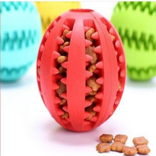 Pet Ball Dog Balls Fetch Food Pet Dog Rubber Ball Teething Durable Clean Chew Teething Treat Clean Rubber Chew (7)