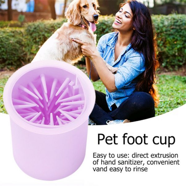 Pet Foot Washing Cup Portable Quickly Wash Cleaning Brush Cup New (9)
