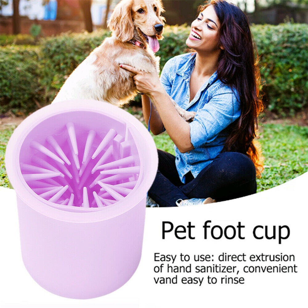 Pet Foot Washing Cup Portable Quickly Wash Cleaning Brush Cup New (9)