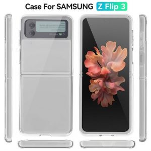 Phone Shell Z Flip3 Folding Transparent Tpu Protective Cover Phone Case (7)