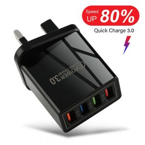 Qc3.0 Fast Quick Charger Mains 4 Multi Port Wall Charger Adapter Usb Hub Uk Plug (7)