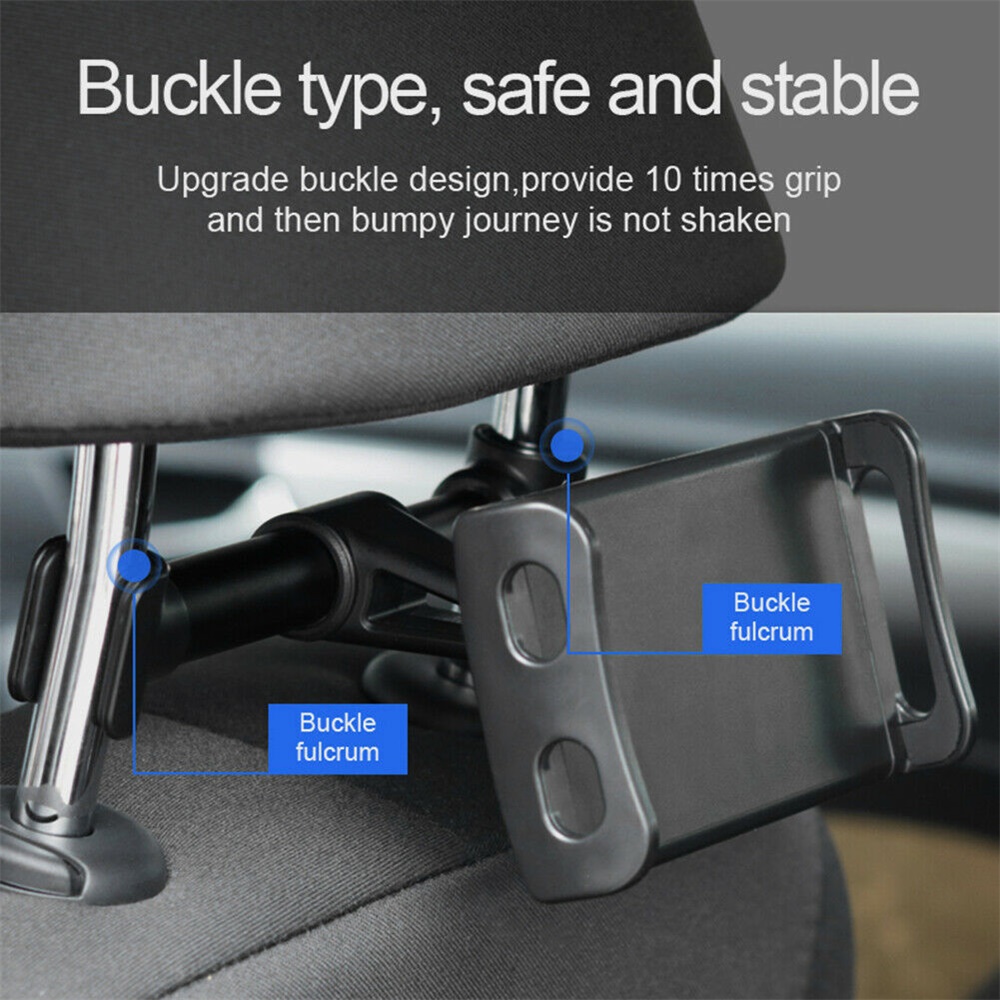 Tablet Back Seat Headrest Phone Bracket 360 Rotation Mobile Phone Tablet Holder (8)