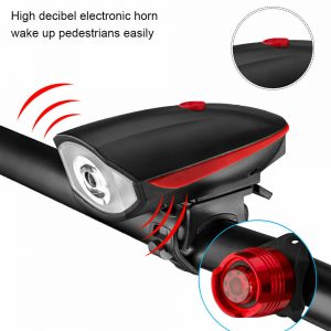 Usb Charging Bicycle Front Light Front Light With Horn Bicycle Jewel Tail Light Front Rear Tail Lamp (7)