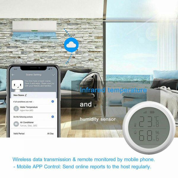 Wifi Tuya Smart Electronic App Temperature And Humidity Sensor Digital Display (10)