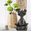 Whimsical Black Buddha Yoga Collectible Happy Cat Decor Yoga Collectible (7)