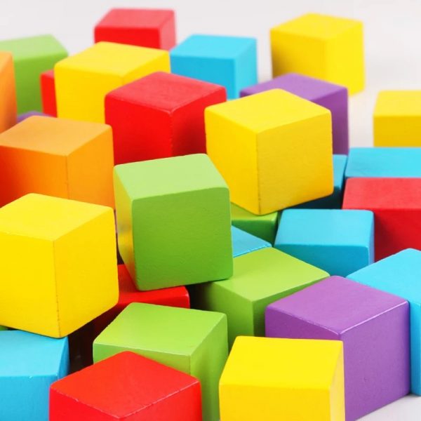 10 Pcs Colourful Wooden Cubes Square Volume Educational Blocks Toys For Kids (1)