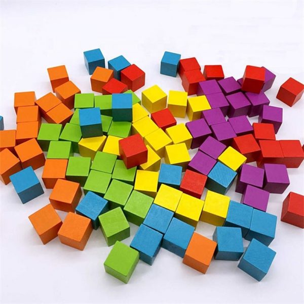 10 Pcs Colourful Wooden Cubes Square Volume Educational Blocks Toys For Kids (3)