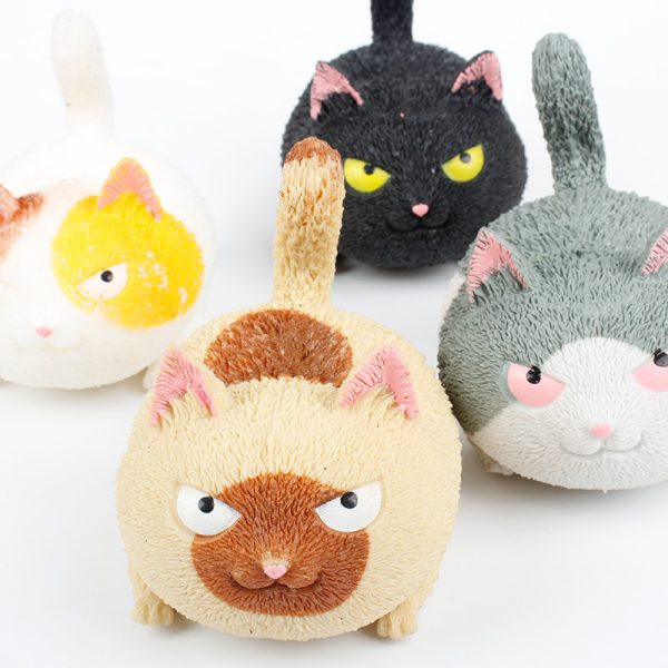 Angry Cat New Creative Stress Relief Decompress Pinch Vent Stress Cat Tasteless Children Cute Cat (3)