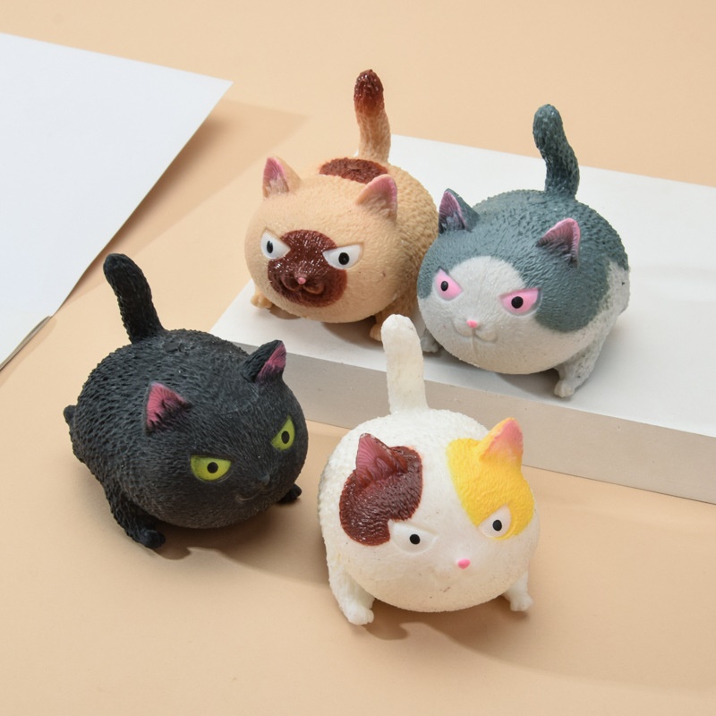 Angry Cat New Creative Stress Relief Decompress Pinch Vent Stress Cat Tasteless Children Cute Cat (4)