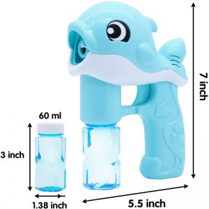 Automatic Bubble Maker Summer Outdoor Toys Led Light Up Whale Bubble Gun Toys For Children (3)