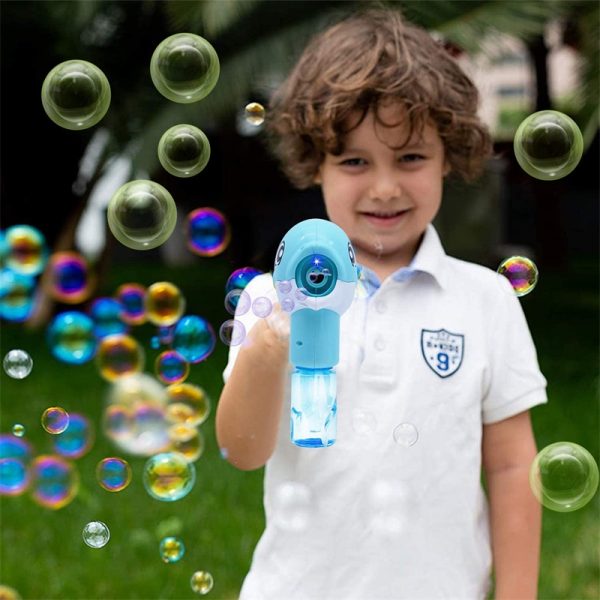 Automatic Bubble Maker Summer Outdoor Toys Led Light Up Whale Bubble Gun Toys For Children (7)