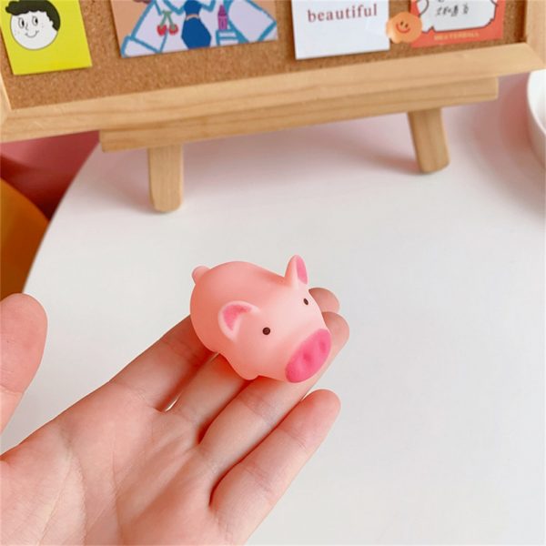 Cute Pink Piggy Toys To Vent Rubber Pet Toy Cartoon Soft Toy Safe Material (1)