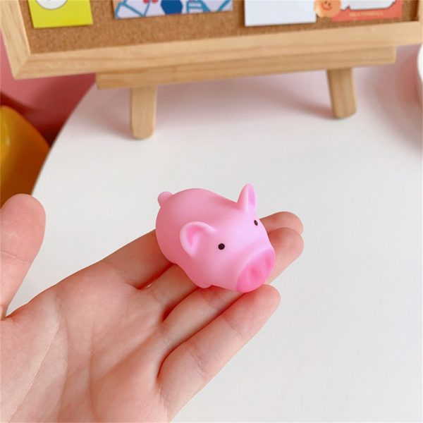 Cute Pink Piggy Toys To Vent Rubber Pet Toy Cartoon Soft Toy Safe Material (11)