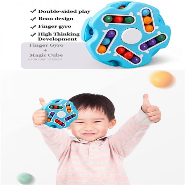 Finger Gyro Buck Ball Puzzle Decompression Double Sided Rubik's Cube Fingertip Rotating Magic Bean (1)