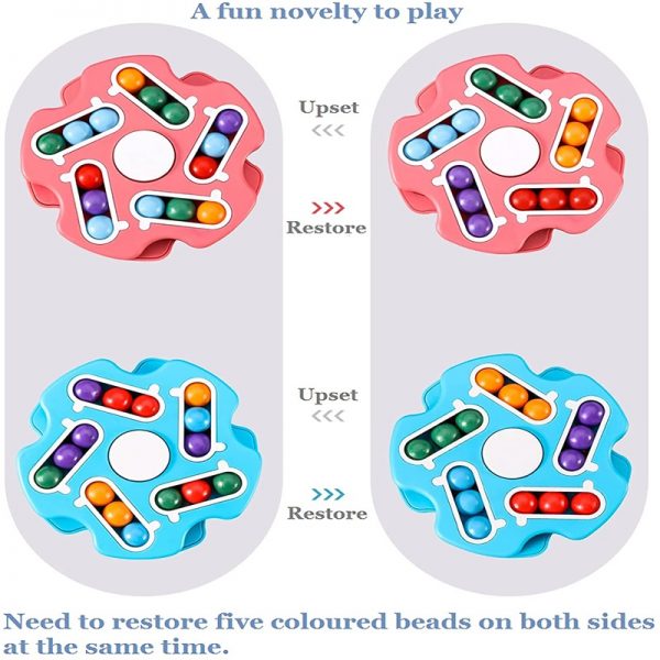 Finger Gyro Buck Ball Puzzle Decompression Double Sided Rubik's Cube Fingertip Rotating Magic Bean (6)