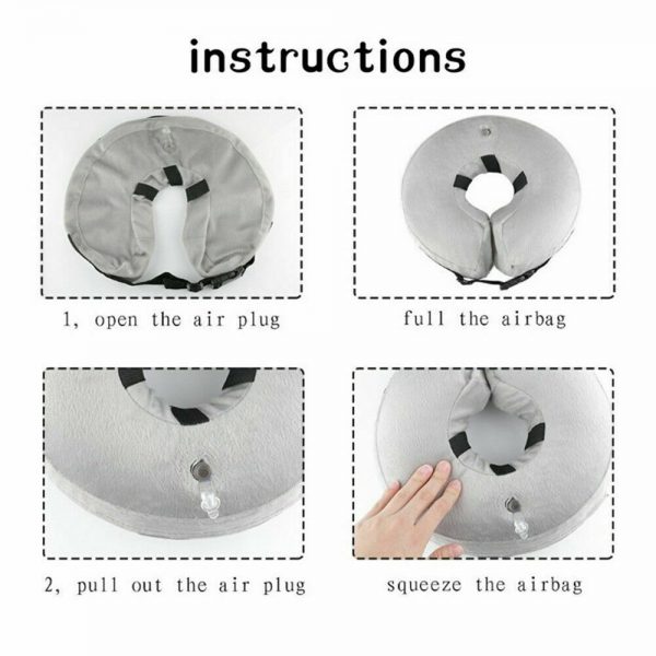 Inflatable Collar Dog Cat Pet Puppy Medical Protection Head Cone Sof E Collar (12)