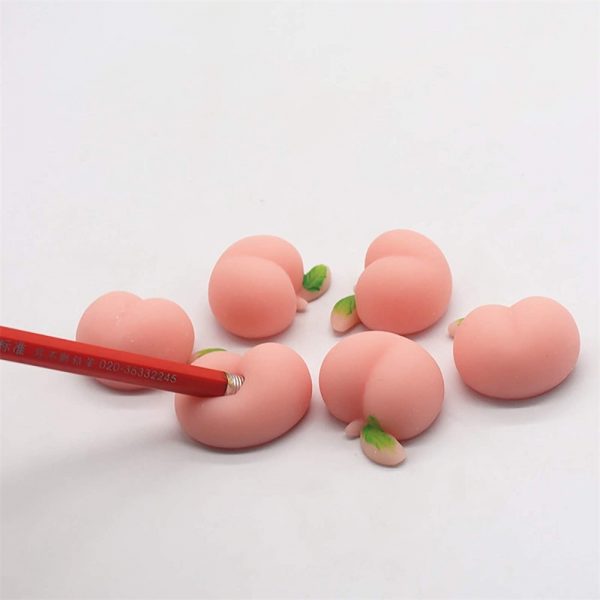 Mini Peach Little Butt Toy Soft Anxiety Relief Cute Novelty Stress Party Favors For Boys Girls (4)