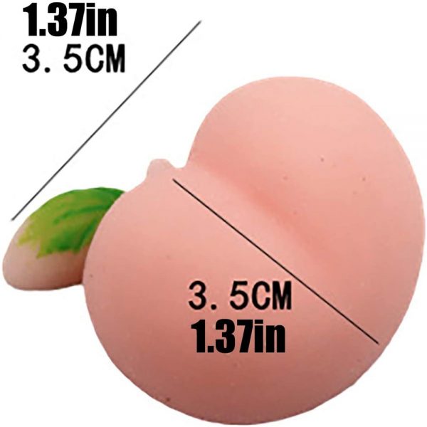 Mini Peach Little Butt Toy Soft Anxiety Relief Cute Novelty Stress Party Favors For Boys Girls (5)